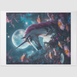 Rosa Blume Einhorn Seidenpapier