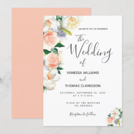 Rosa Blume Einladung