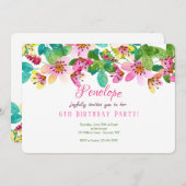 Rosa Blume Einladung an der Grenze (Vorne/Hinten)