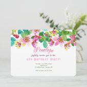 Rosa Blume Einladung an der Grenze (Stehend Vorderseite)