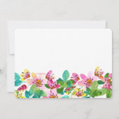 Rosa Blume Einladung an der Grenze (Rückseite)