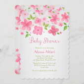 Rosa Blume Einladung an der Grenze (Vorne/Hinten)