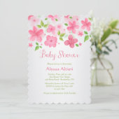 Rosa Blume Einladung an der Grenze (Stehend Vorderseite)