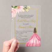 Rosa Blume Einladung in spanischer Sprache (Insitu (Handheld))