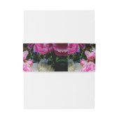 Rosa Blume Einladungsbanderole (Rückseitenbeispiel)