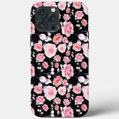 Rosa Blume elegant und elegant Stilvoll Case-Mate iPhone Hülle (Rückseite)