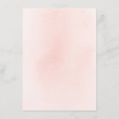 Rosa Blume Elegante Hochzeitsinformationen Begleitkarte (Rückseite)