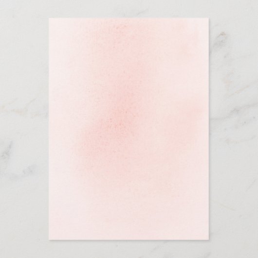 Rosa Blume Elegante Hochzeitsinformationen Begleitkarte (Rückseite)