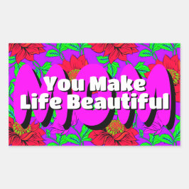 Rosa Blume | Elegante Sticker für glückliche Mamas