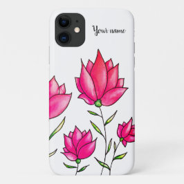 Rosa Blume Eleganter Blumenname Case-Mate iPhone Hülle