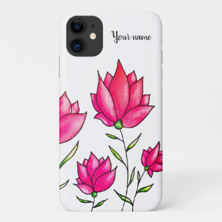 Rosa Blume Eleganter Blumenname Case-Mate iPhone Hülle