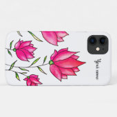 Rosa Blume Eleganter Blumenname Case-Mate iPhone Hülle (Rückseite (Horizontal))