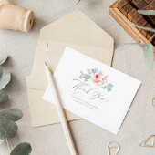 Rosa Blume Elegantes Brautparty Vielen Dank Dankeskarte