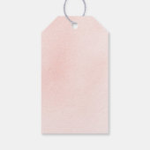 Rosa Blume Elegantes Brautparty Vielen Dank Geschenkanhänger (Rückseite)