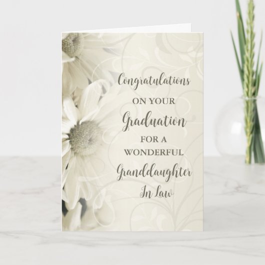 Rosa Blume Enkelin Abschluss Karte (Vorderseite)