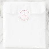 Rosa Blume Erste Kommune Runder Aufkleber (Tasche)