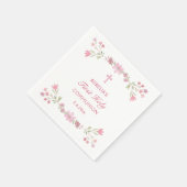 Rosa Blume Erste Kommune Serviette (Ecke)