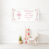 Rosa Blume Erste Kommune Willkommen Banner (Insitu)