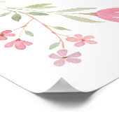 Rosa Blume Erste Kommune Willkommen Poster (Ecke)