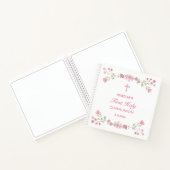 Rosa Blume Erstes Gästebuch Notizblock (Innenseite)