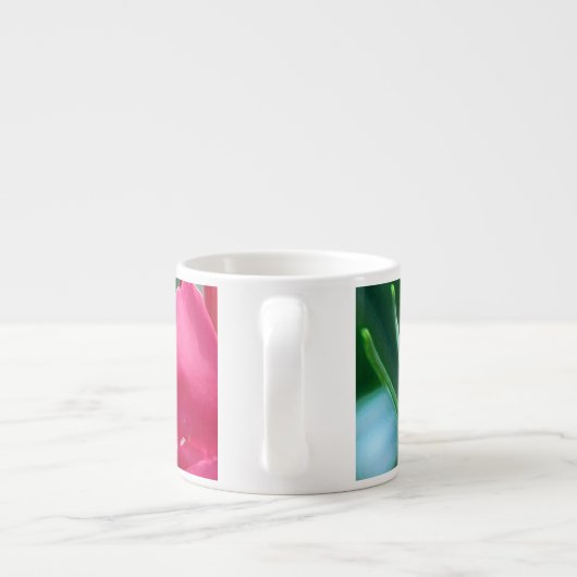 Rosa Blume Espressotasse (Rückseite)