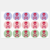 Rosa Blume Etiketten (Blatt)