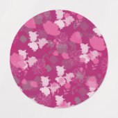 rosa Blume Etiketten (Design 1)