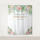 Rosa Blume Fab Cooles Brautparty Tapestry Wandteppich (Vorderseite)