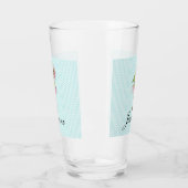 Rosa Blume Fairy Personalisiert Glas (Links)