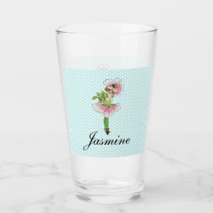 Rosa Blume Fairy Personalisiert Glas