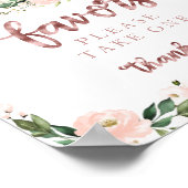 Rosa Blume fallen Pumpkin Baby Duschfavoriten Schi Poster (Ecke)