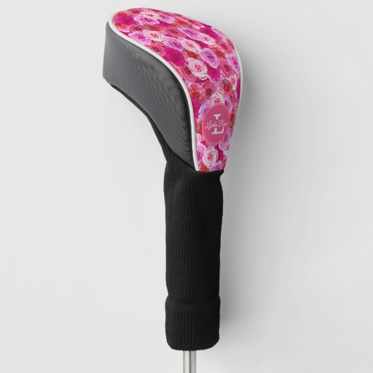 Rosa Blume Farbtöne Rosa Blütenfarben Personalisie Golf Headcover (angewinkelt)