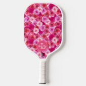 Rosa Blume Farbtöne Rosa Blütenfarben Personalisie Pickleball Schläger (Rückseite)