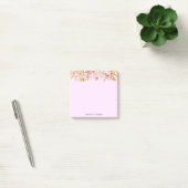 Rosa Blume Farbverlauf Personalisiert Post-it Klebezettel (Büro)