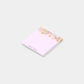 Rosa Blume Farbverlauf Personalisiert Post-it Klebezettel (angewinkelt)