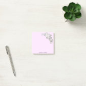 Rosa Blume Farbverlauf Personalisiert Post-it Klebezettel (Büro)
