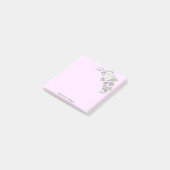 Rosa Blume Farbverlauf Personalisiert Post-it Klebezettel (angewinkelt)