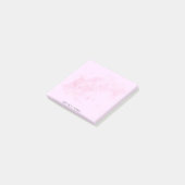 Rosa Blume Farbverlauf Personalisiert Post-it Klebezettel (angewinkelt)