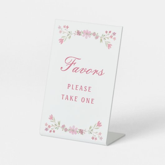 Rosa Blume Favoriten für das Schild "Pedestal" (Vorderseite)