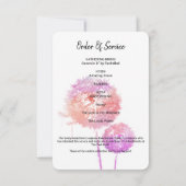 Rosa Blume Feier des Lebens Fotokarte Einladung (Rückseite)