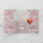 Rosa Blume Feiertagskarte (Innenseite)