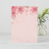 rosa Blume Feiertagskarte (Stehend Vorderseite)