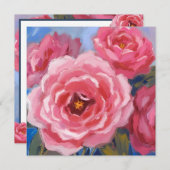 Rosa Blume Feiertagskarte (Vorne/Hinten)