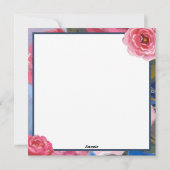 Rosa Blume Feiertagskarte (Rückseite)