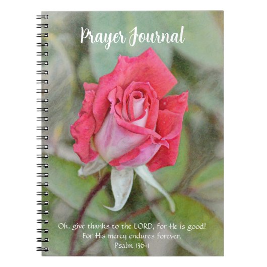 Rosa Blume Feith Praetage Journal Notizblock (Vorderseite)