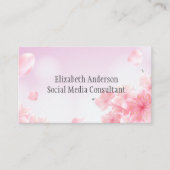 Rosa Blume Feminine Visitenkarte (Vorderseite)