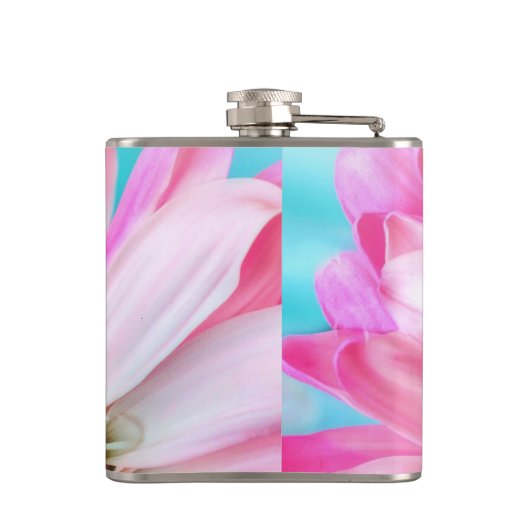 Rosa Blume Flachmann (Rückseite)