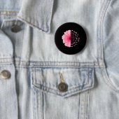 Rosa Blume Flamingo Brustkrebs Monat Button (Beispiel)