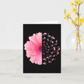 Rosa Blume Flamingo Brustkrebs Monat Karte (Gelbe Blume)