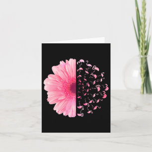 Rosa Blume Flamingo Brustkrebs Monat Karte